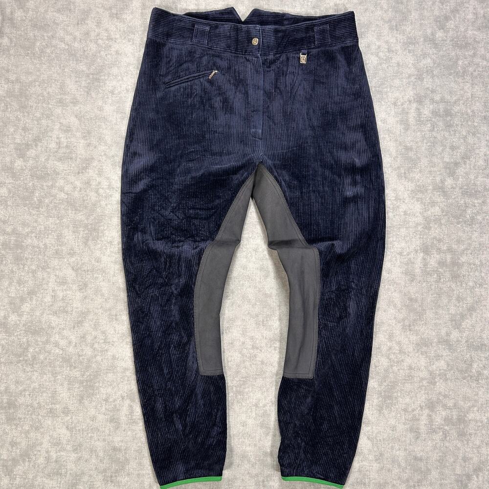 Vintage Cavallo Riding Breeches Mens 34L Navy Corduroy Rhodia Sport Germany